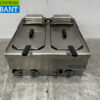 RVS Metos Dubbele Friteuse frituur 2 x 10 liter 400V Horeca