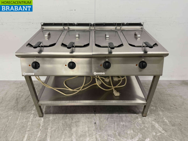 RVS Mareno Twee Dubbele Friteuse frituur 4 x 10 liter 400V Horeca