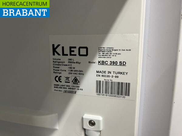 Kleo Koeling Koelkast 390 liter 230V Horeca - Afbeelding 5