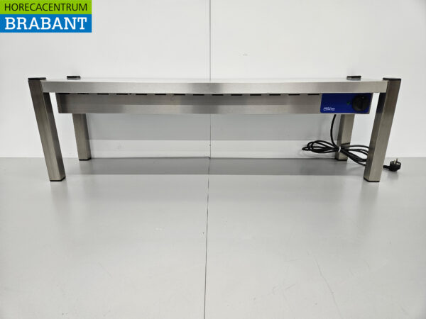 RVS Warmtebrug Warmhoudbrug Verwarmde Etagere Premium-line 120 cm Horeca