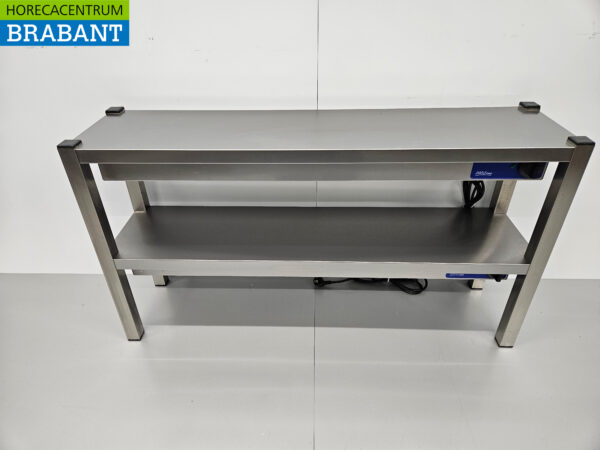 RVS Dubbele Warmtebrug Warmhoudbrug Verwarmde Etagere Premium-line 120 cm Horeca - Afbeelding 4