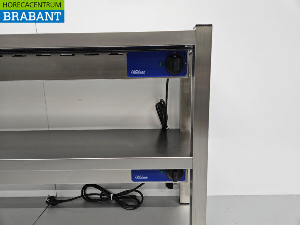 RVS Dubbele Warmtebrug Warmhoudbrug Verwarmde Etagere Premium-line 120 cm Horeca - Afbeelding 5