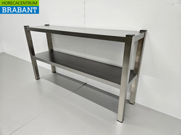 RVS HCB Dubbele Etagère Brug Premium-line 120 cm Horeca - Afbeelding 3