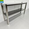 RVS HCB Dubbele Etagère Brug Premium-line 120 cm Horeca - Afbeelding 2