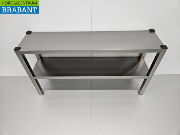 RVS HCB Dubbele Etagère Brug Premium-line 120 cm Horeca - Afbeelding 4
