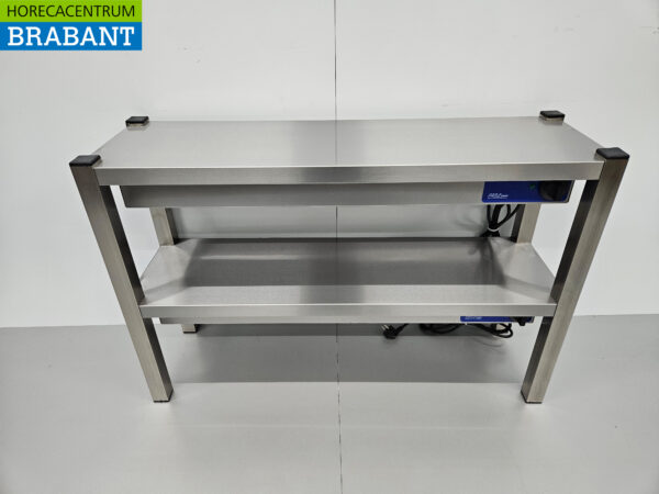 RVS Dubbele Warmtebrug Warmhoudbrug Verwarmde Etagere Premium-line 100 cm Horeca - Afbeelding 4