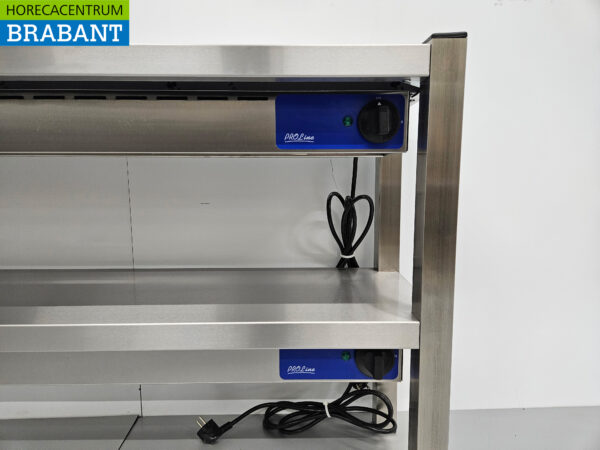 RVS Dubbele Warmtebrug Warmhoudbrug Verwarmde Etagere Premium-line 100 cm Horeca - Afbeelding 5