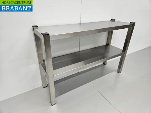 RVS HCB Dubbele Etagère Brug Premium-line 100 cm Horeca - Afbeelding 3