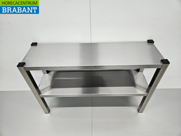 RVS HCB Dubbele Etagère Brug Premium-line 100 cm Horeca - Afbeelding 4