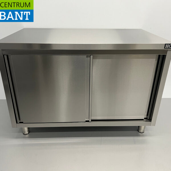RVS Werkkast Kast Werktafel 2 schuifdeuren Premium-line 120 cm Horeca