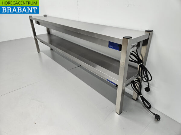 RVS Dubbele Warmtebrug Warmhoudbrug Verwarmde Etagere Premium-line 200 cm Horeca - Afbeelding 2