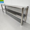 RVS HCB Dubbele Etagère Brug Premium-line 200 cm Horeca - Afbeelding 2