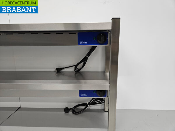 RVS Dubbele Warmtebrug Warmhoudbrug Verwarmde Etagere Premium-line 140 cm Horeca - Afbeelding 5