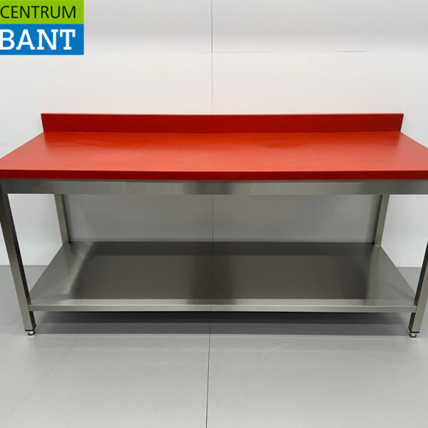 RVS Polyethyleen PE Snijtafel Werktafel Premium-line 200 cm Horeca Slagerij