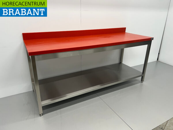 RVS Polyethyleen PE Snijtafel Werktafel Premium-line 200 cm Horeca Slagerij - Afbeelding 3