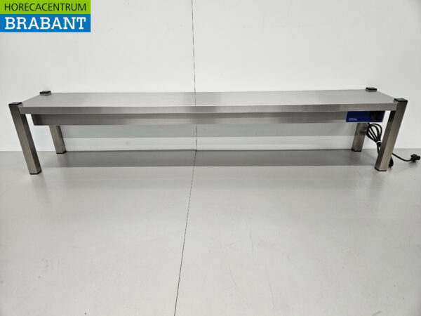 RVS Warmtebrug Warmhoudbrug Verwarmde etagère Premium-line 180 cm Horeca