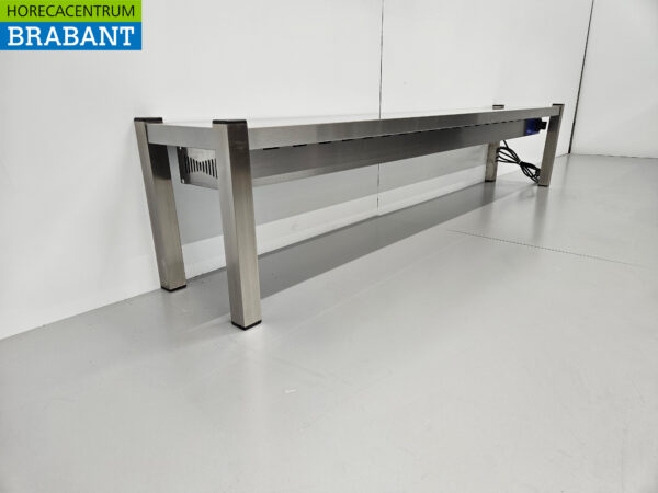 RVS Warmtebrug Warmhoudbrug Verwarmde etagère Premium-line 180 cm Horeca - Afbeelding 3
