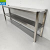 RVS HCB Dubbele Etagère Brug Premium-line 180 cm Horeca - Afbeelding 2