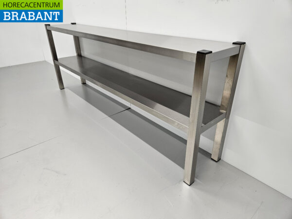RVS HCB Dubbele Etagère Brug Premium-line 180 cm Horeca - Afbeelding 2