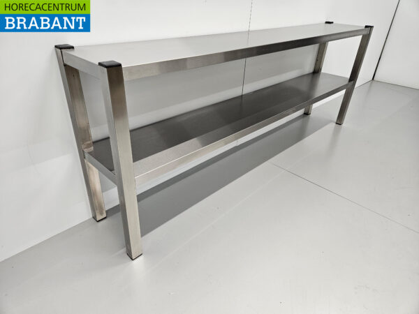 RVS HCB Dubbele Etagère Brug Premium-line 180 cm Horeca - Afbeelding 3