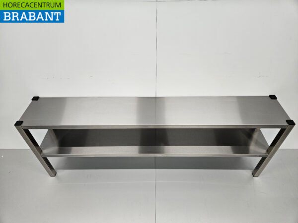 RVS HCB Dubbele Etagère Brug Premium-line 180 cm Horeca - Afbeelding 4