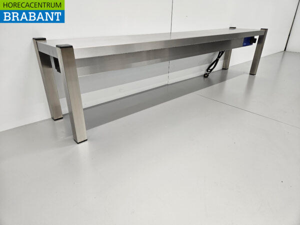 RVS Warmtebrug Warmhoudbrug Verwarmde etagere 160 cm Horeca - Afbeelding 3