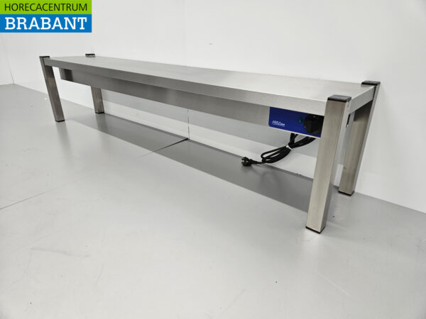 RVS Warmtebrug Warmhoudbrug Verwarmde etagere 160 cm Horeca - Afbeelding 2