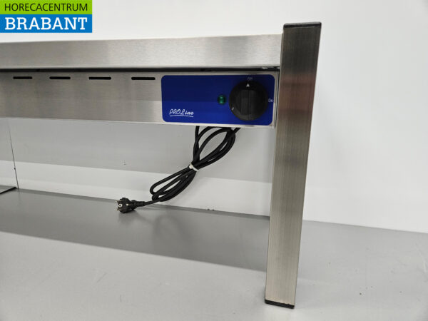 RVS Warmtebrug Warmhoudbrug Verwarmde etagere 160 cm Horeca - Afbeelding 5