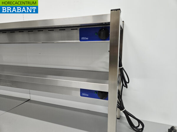 HCB RVS Dubbele Warmtebrug Warmhoudbrug Verwarmde etagère Premium-line 160 cm Horeca - Afbeelding 4