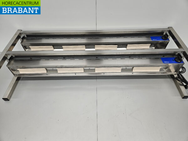 HCB RVS Dubbele Warmtebrug Warmhoudbrug Verwarmde etagère Premium-line 160 cm Horeca - Afbeelding 5