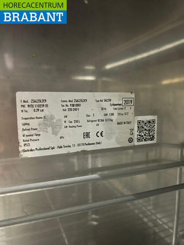 RVS Zanussi Saladette Koelwerkbank 95,5 cm 230V Horeca - Afbeelding 6
