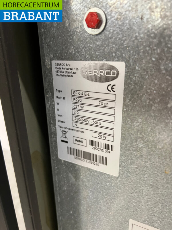 Serrco Fustenkoeler Fustenkoeling 88 cm 230V Horeca - Afbeelding 5