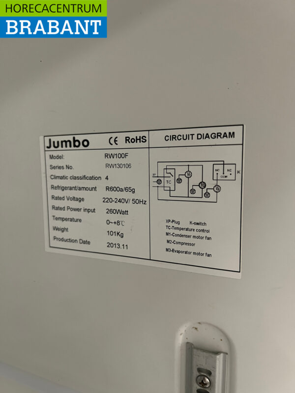 Jumbo Koeling Koelkast 230V Horeca - Afbeelding 5