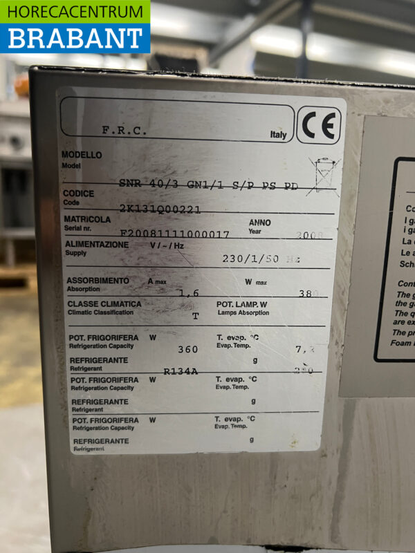 RVS Alinox onderbouw koelwerkbank 160 cm 230V Horeca - Afbeelding 5