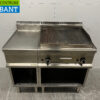 RVS Hobart Bakplaat met werkunit 110 cm GAS Horeca