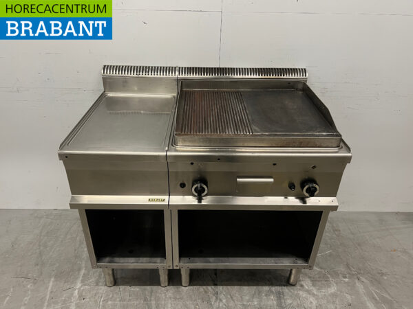 RVS Hobart Bakplaat met werkunit 110 cm GAS Horeca