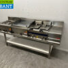 RVS Lotus Baklijn 4 pits, Bakplaat en dubbele friteuse 2 x 10 liter 212 cm 400V Horeca - Afbeelding 2