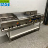 RVS Lotus Baklijn 4 pits, Bakplaat en dubbele friteuse 2 x 10 liter 212 cm 400V Horeca - Afbeelding 3