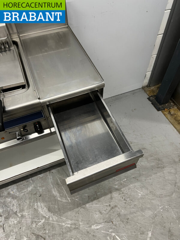 RVS Lotus Baklijn 4 pits, Bakplaat en dubbele friteuse 2 x 10 liter 212 cm 400V Horeca - Afbeelding 7