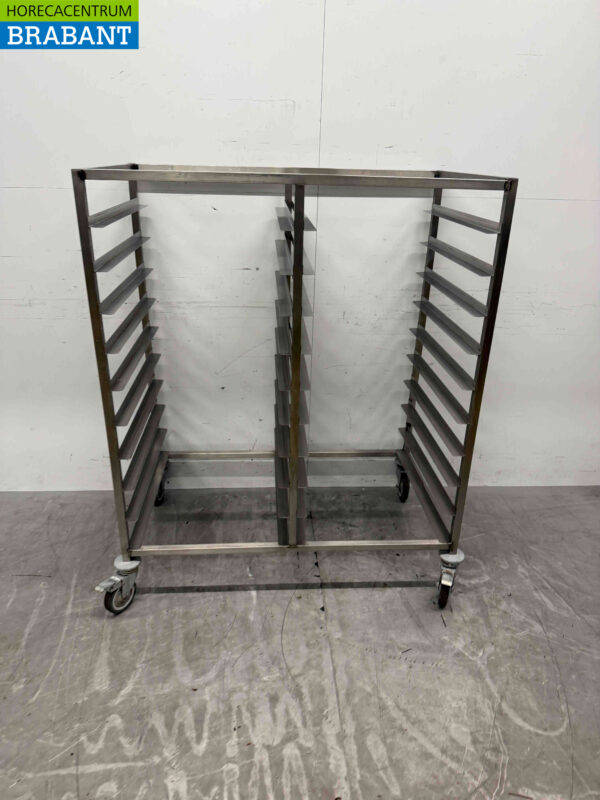 RVS Dubbele Regaalwagen 20 x 2/1 GN Horeca
