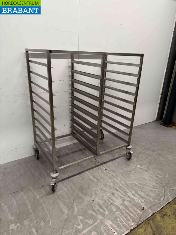 RVS Dubbele Regaalwagen 20 x 2/1 GN Horeca - Afbeelding 2