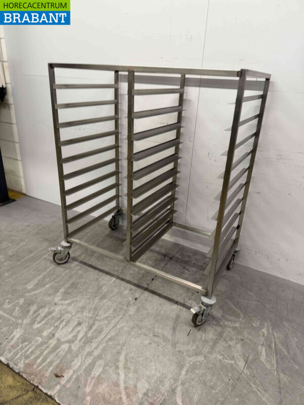 RVS Dubbele Regaalwagen 20 x 2/1 GN Horeca - Afbeelding 3
