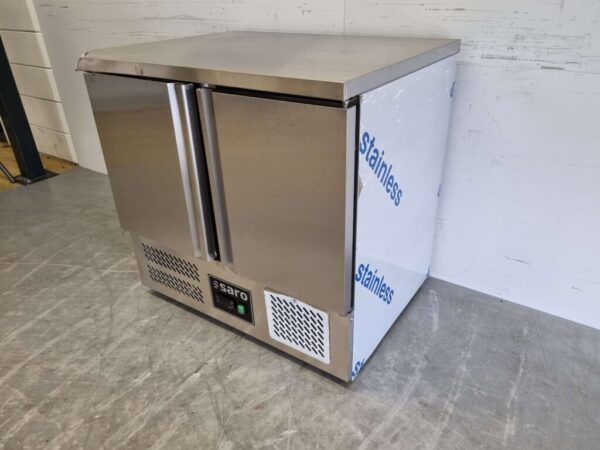 RVS Saro Koelwerkbank Saladette 2 deuren 90 cm 230V Horeca - Afbeelding 2