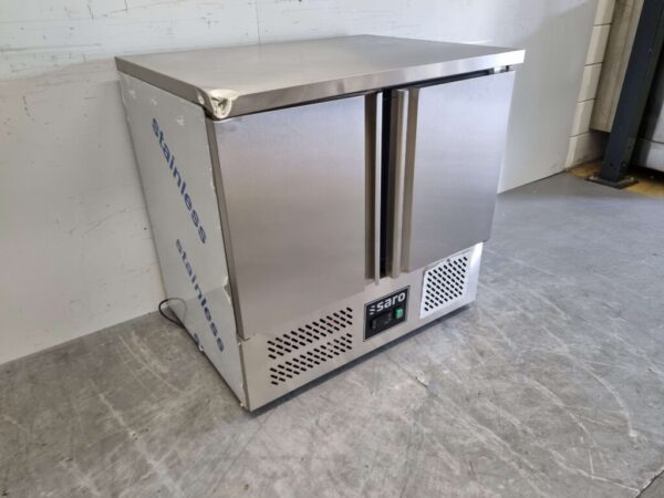 RVS Saro Koelwerkbank Saladette 2 deuren 90 cm 230V Horeca - Afbeelding 3
