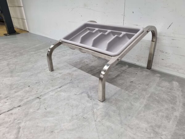 RVS Bestekbak standaard bestekbakhouder met bestekbak 54 cm Horeca - Afbeelding 2