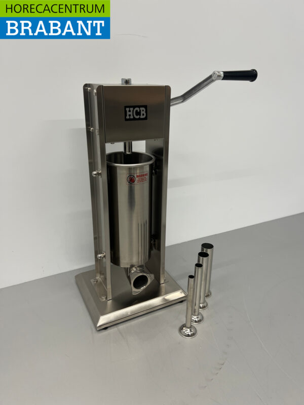 RVS Verticale vulbus stopbus worstvuller 5 liter Horeca Slagerij - Afbeelding 2