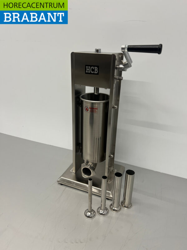 RVS Verticale vulbus stopbus worstvuller 5 liter Horeca Slagerij - Afbeelding 3