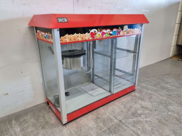 Popcornmachine Popcorn machine met warmhoudvitrine 230V Braderie Markt Horeca - Afbeelding 3