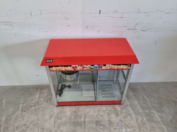 Popcornmachine Popcorn machine met warmhoudvitrine 230V Braderie Markt Horeca - Afbeelding 4