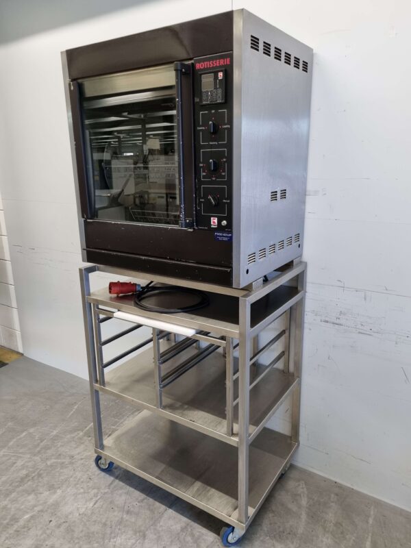 RVS Ubert RT-303 Kippengrill Grill 3 mandjes 400V Horeca - Afbeelding 3